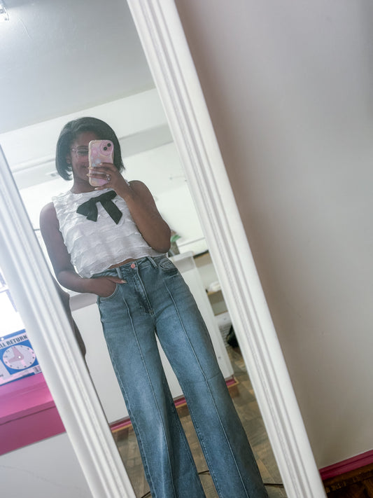 Gwen High Waisted Wide Leg Jean