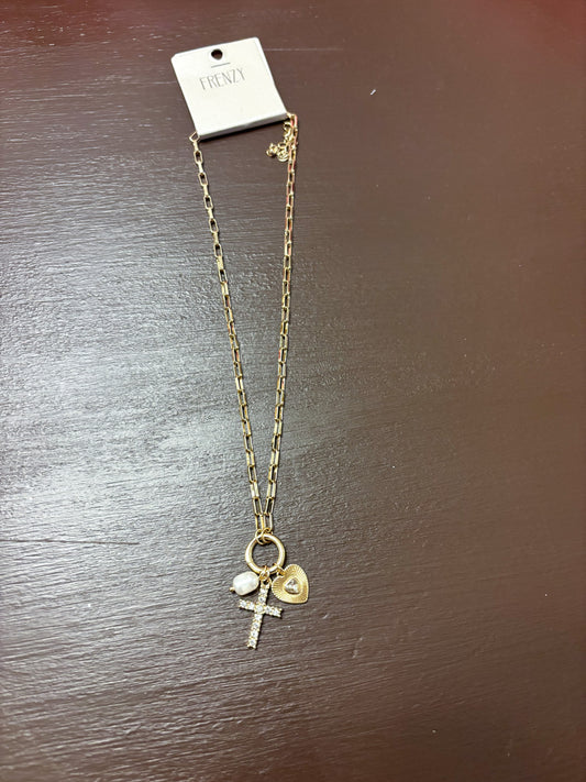Heart and Cross Necklace