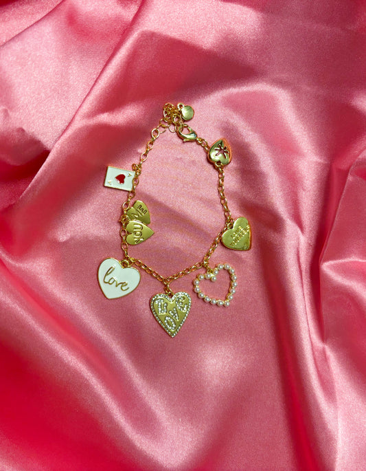 Assorted Love charm bracelet