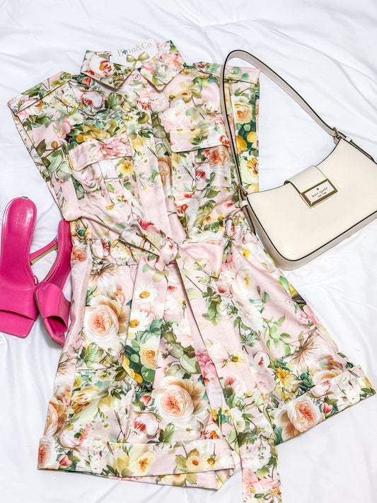 Berlioz Pink Floral Romper