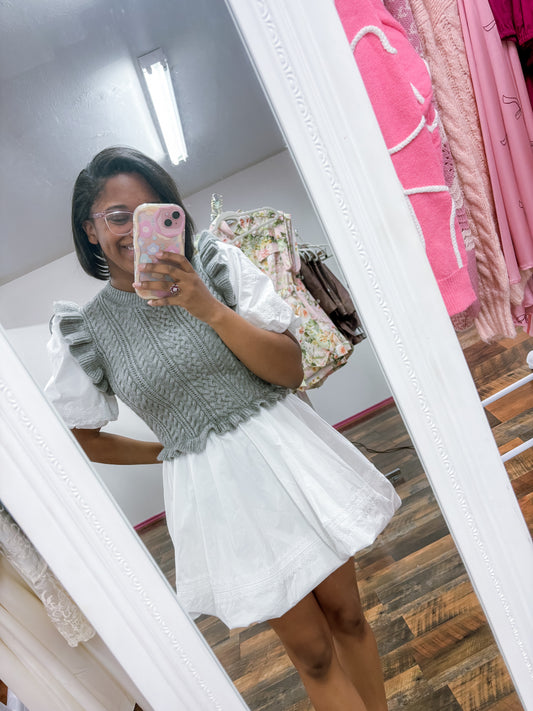 Elaine Sweater Bubble dress