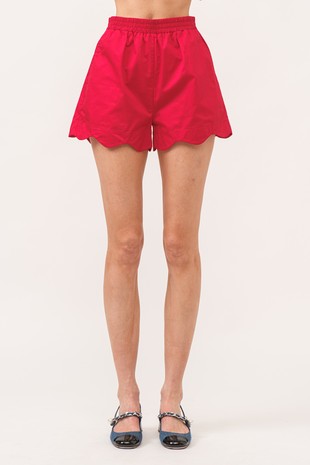 Virgina Scallop Hem Shorts