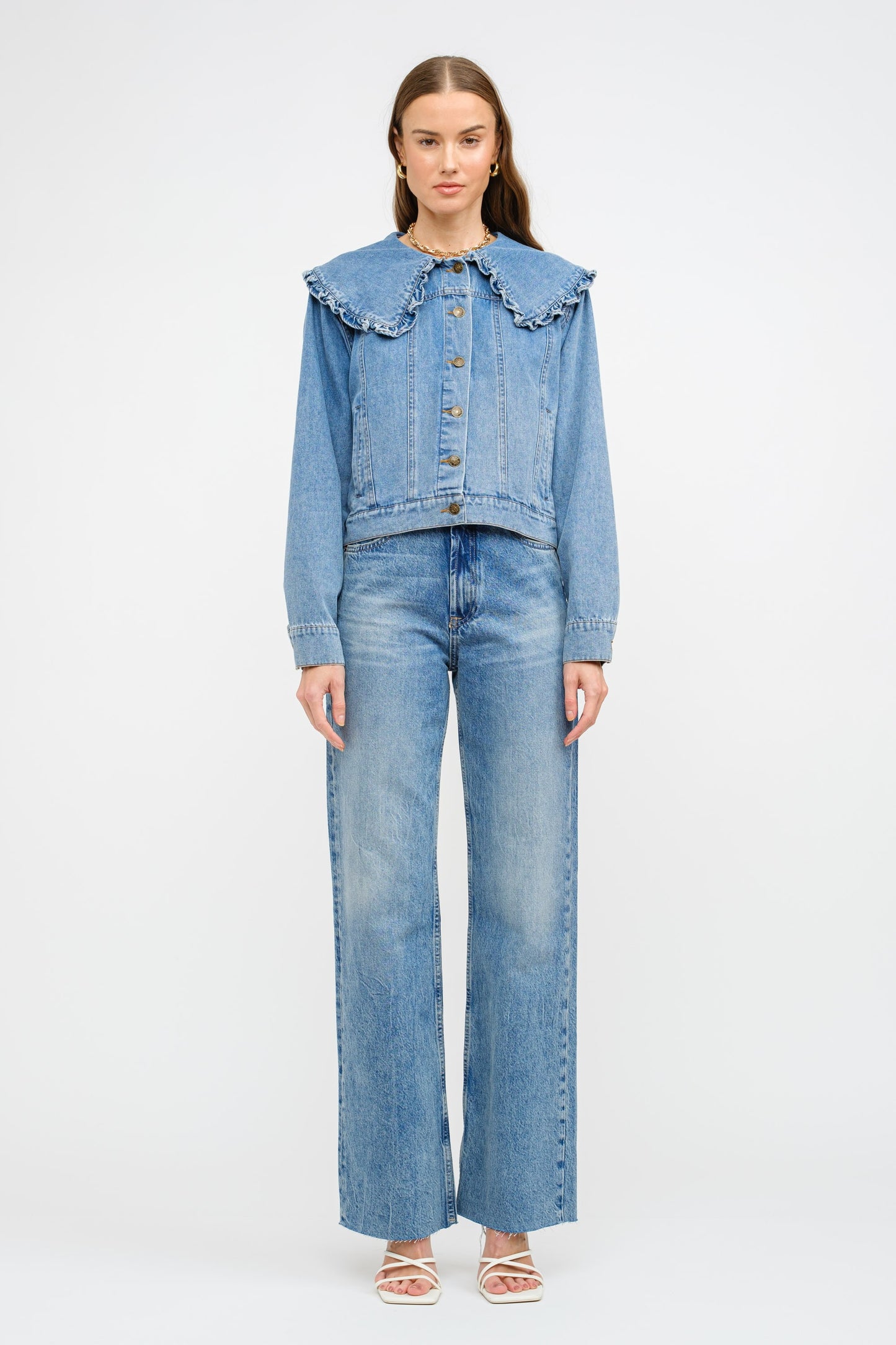 Pia Collared Denim Jacket