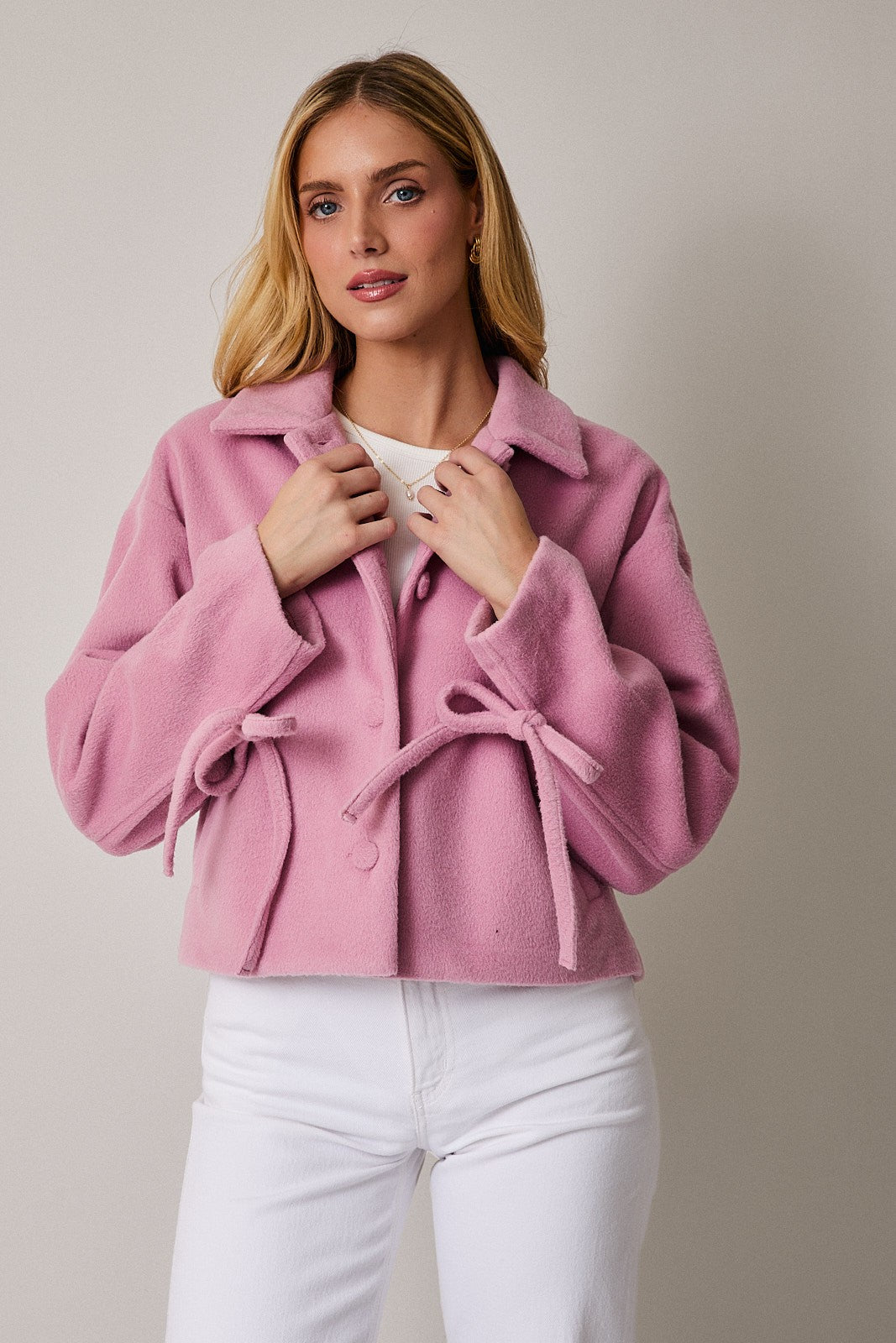 Eliza Button down cropped Coat