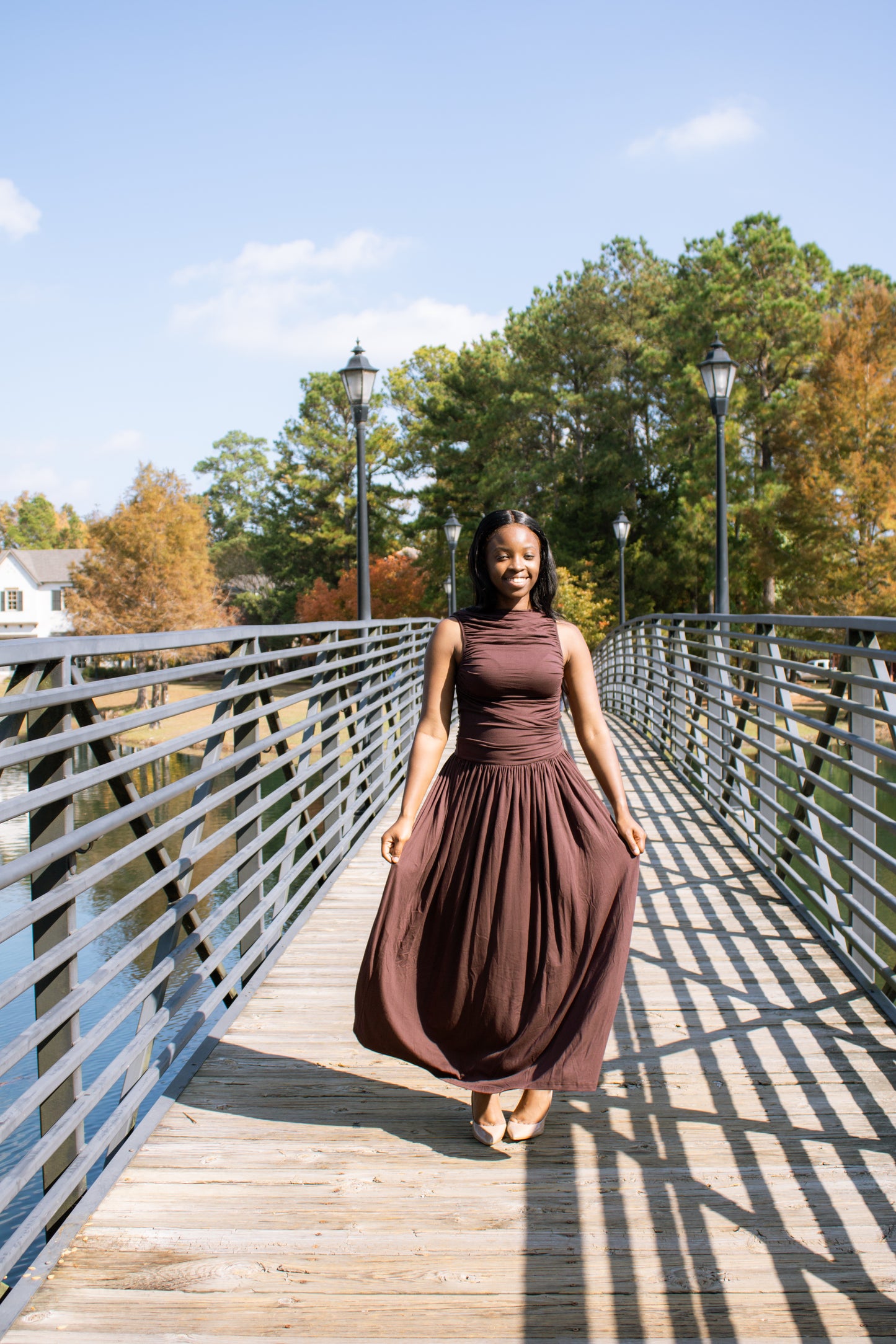 Hazel Ruched Maxi Dress