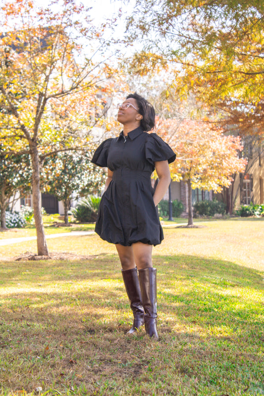 Espresso Puff Dress