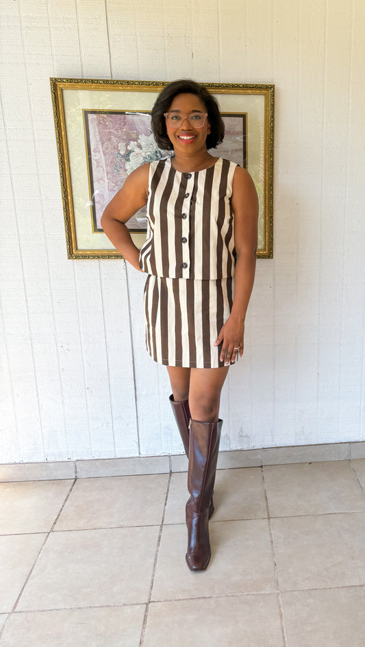 Madison Striped Skirt