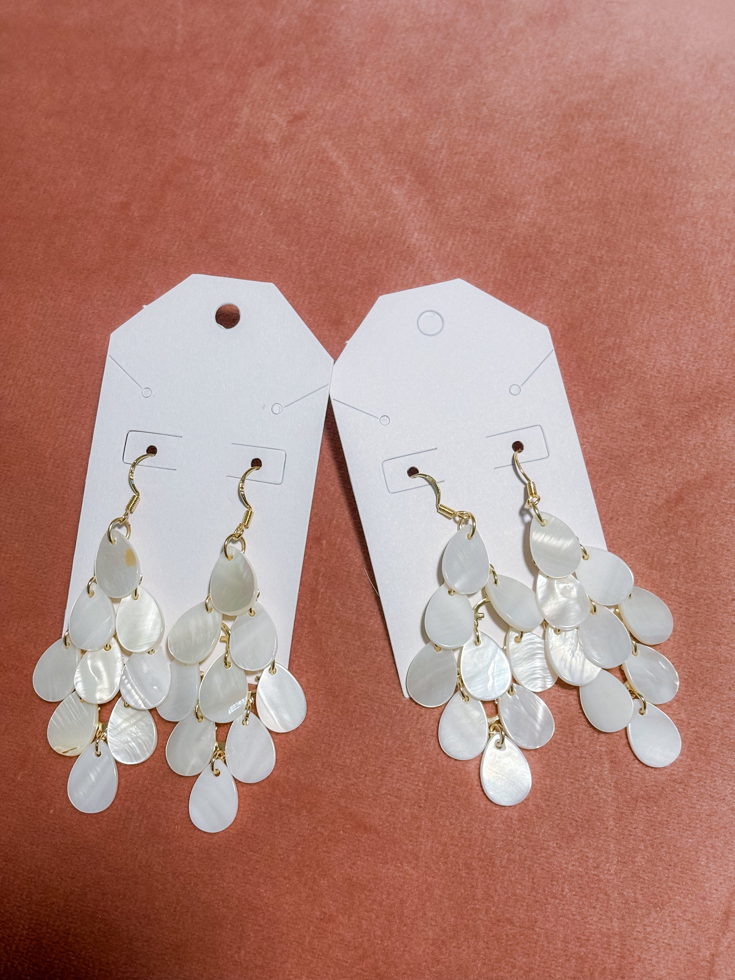 Tiered Pearly Teardrop Earrings