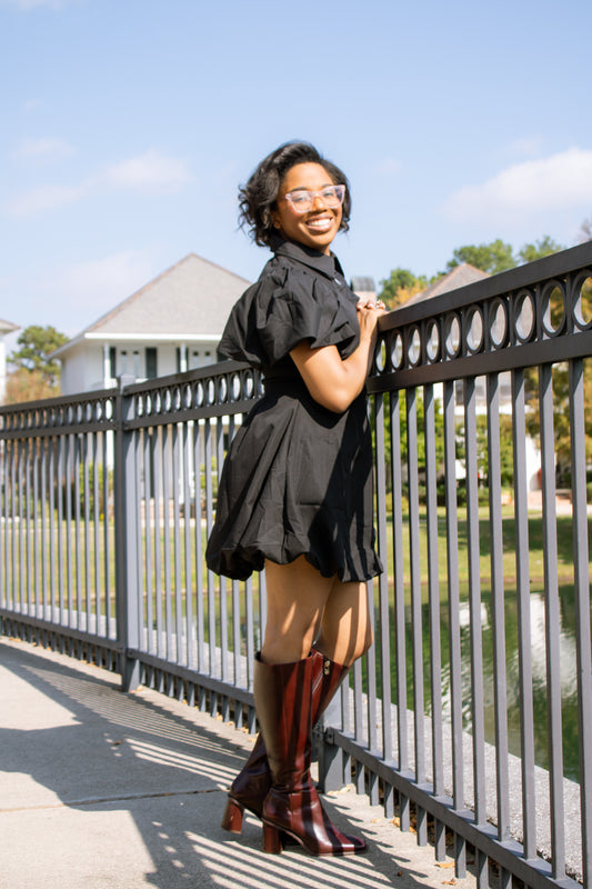 Espresso Puff Dress