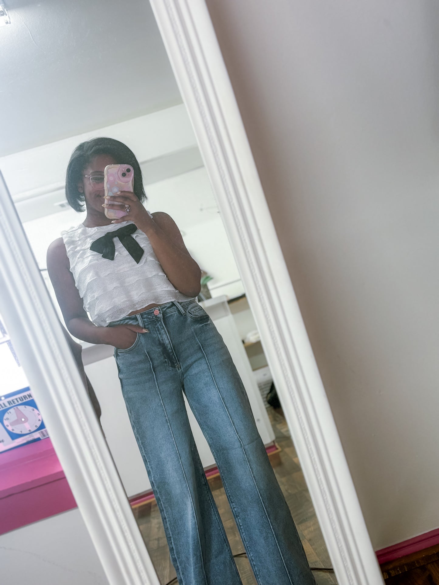 Gwen High Waisted Wide Leg Jean