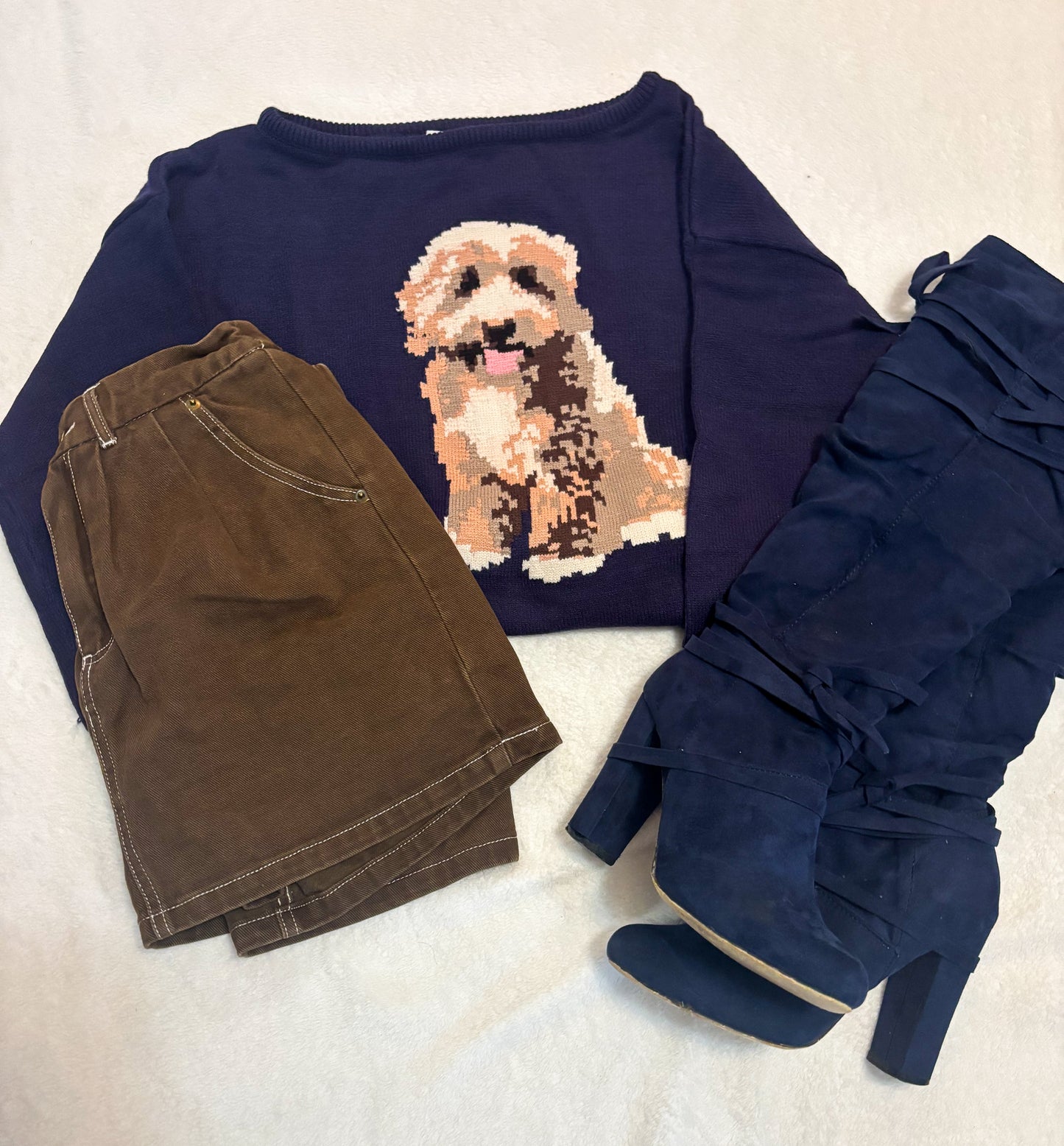 Navy Dog Sweater
