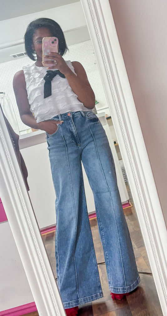 Gwen High Waisted Wide Leg Jean