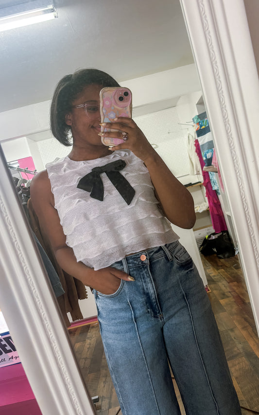 Jemma Ruffle Bow Top