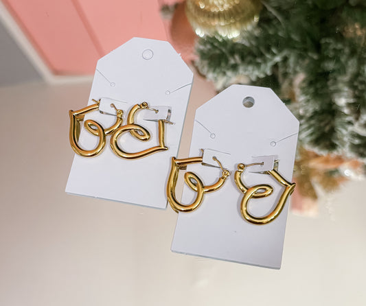 Heart Hoop Earrings