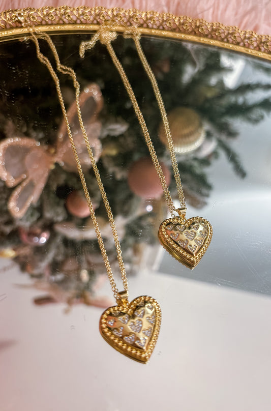 Stone Heart Pendant Necklace