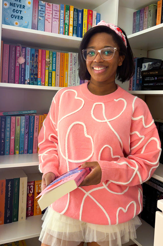 Pink Hearts Sweater