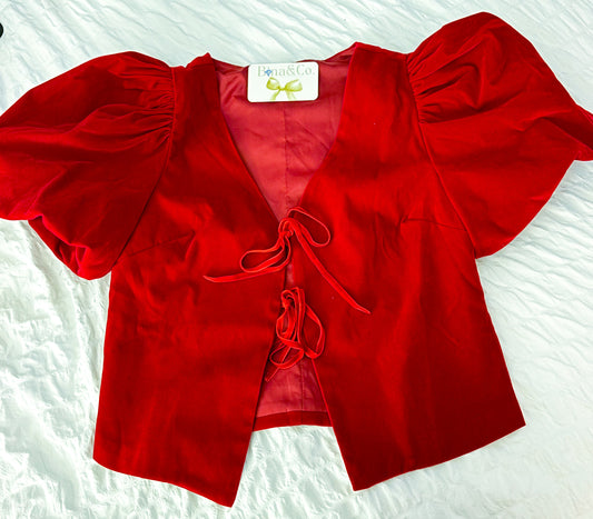 Odette Velvet Blouse