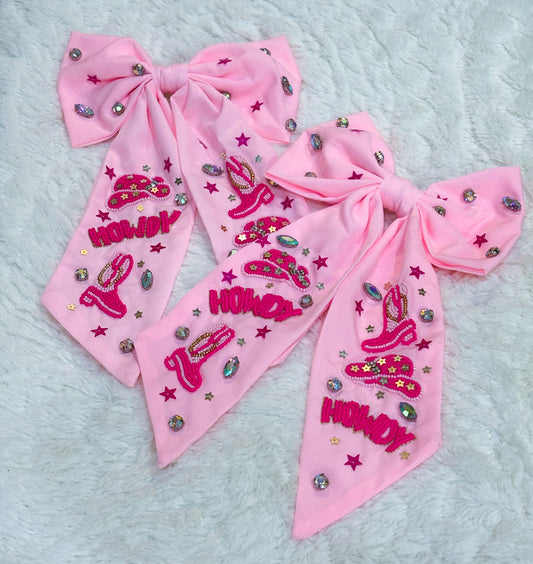 Pink Howdy Hairbow