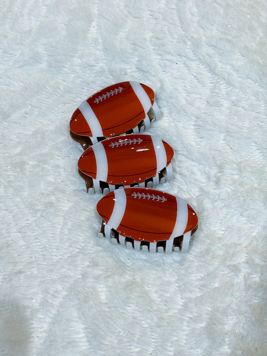 Football Claw Hair Clips