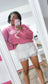 Grace Bow Pink Pullover Sweater